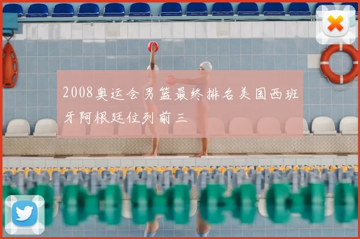 2008奥运会男篮最终排名美国西班牙阿根廷位列前三